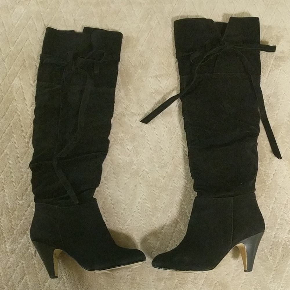 Black over the knee boots